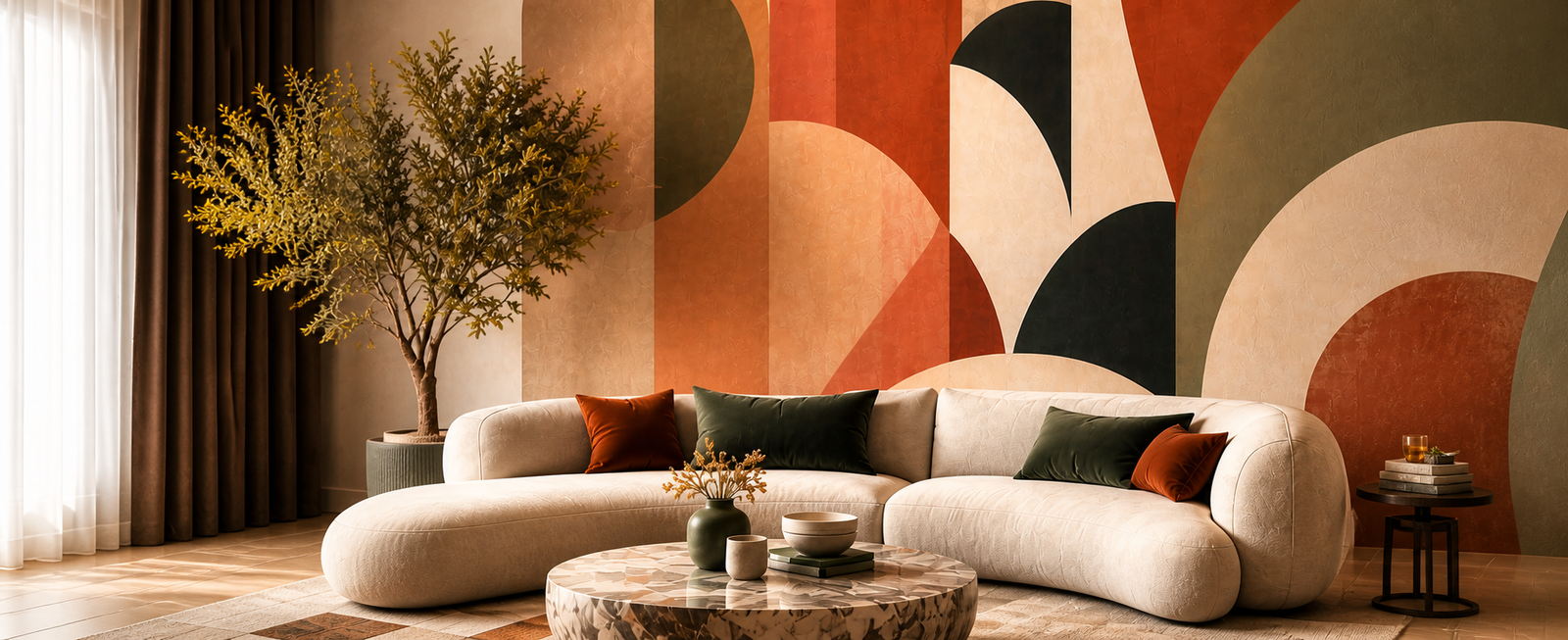 Designawall custom wallpaper in a luxury interior